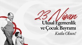 Siyah ve Kirmizi Modern 23 Nisan cocuk Bayrami Instagram Gonderisi 900  500 piksel CTKXIH