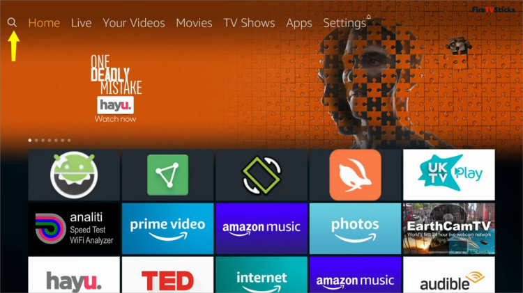 firestick arama simgesi eski düzen