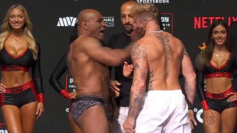 Dünyanın beklediği maç öncesi olay Mike Tyson, Jake Paulu tokatladı ve ortalık karıştı...