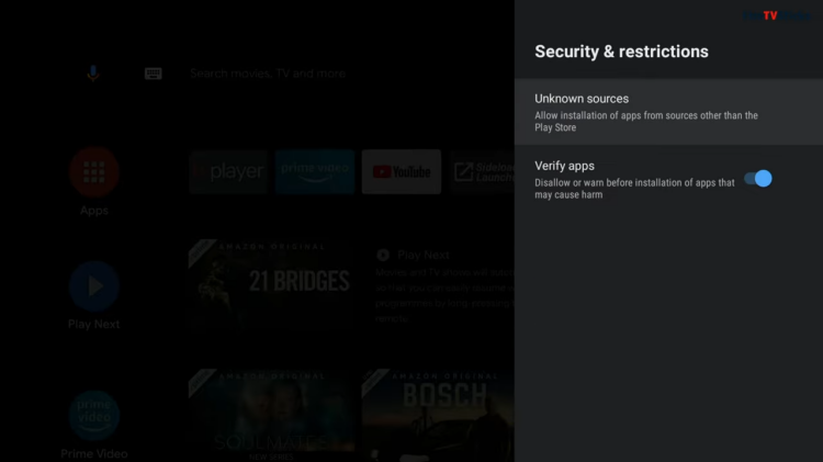 nvidia shield'da bilinmeyen kaynaklara tıklayın
